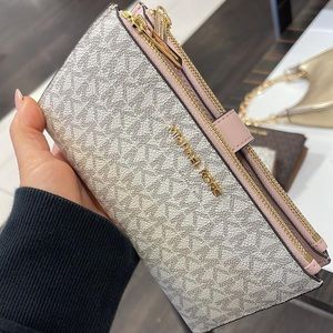 Sold!-Michael Kors large double zip Wallet Wristlet
